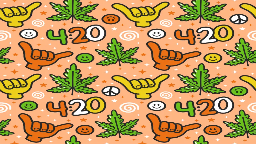 420 smoke time Illustration Cannabis Lifestyle 4:20