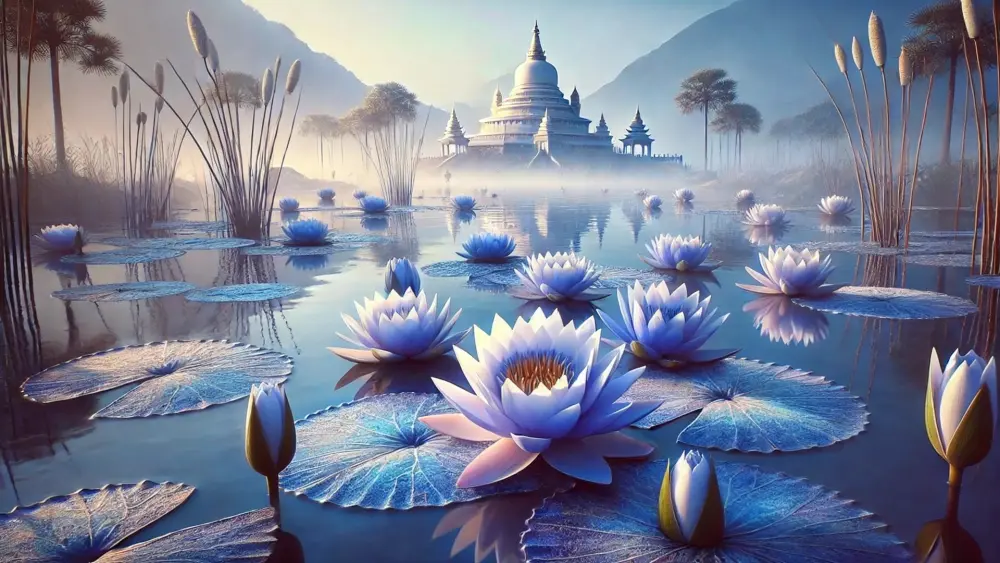 Blauwe Lotus bloem