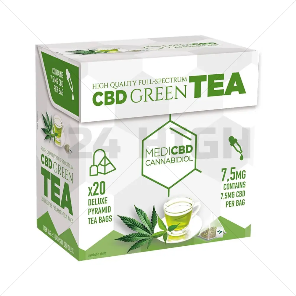 MediCBD Grüner Tee (Schachtel mit 20 Teebeuteln) - 7,5mg CBD