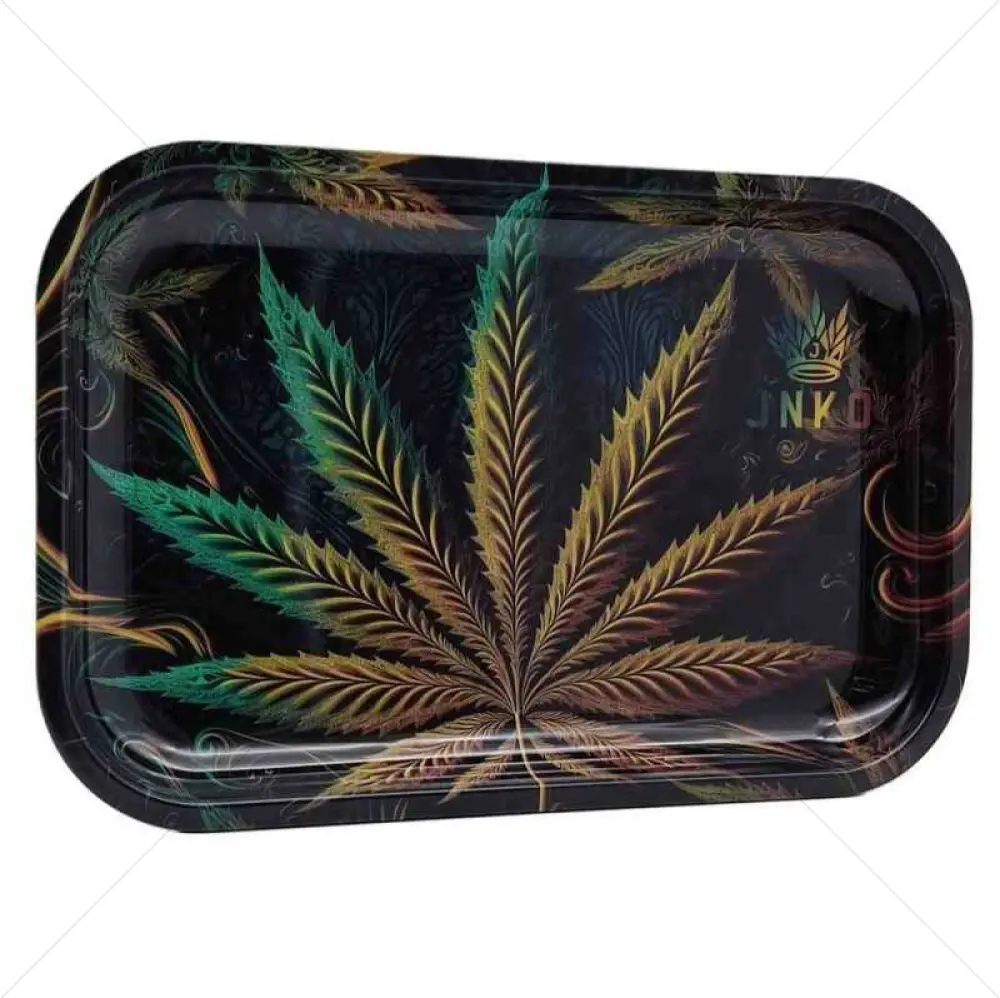 Rolling Tray XXL | 29x19cm | Psychedelic Series | Design 6 | Cannabis Leaf 2