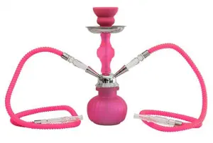 Sahbi Shisha Fluor Rosa 28 cm Zwei Schläuche