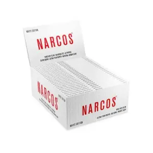 Narcos - Zigarettenpapier KS Slim White Edition - Display 50 Stück