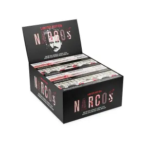 Narcos - Zigarettenpapier KS Slim Limited Edition + Filter Tips - Display 24 Stück