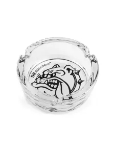 Die Bulldogge Aschenbecher Glas Schwarz & Weiß
