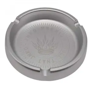 Aluminium Aschenbecher Rund | Silber | JNKO Premium