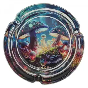 Aschenbecher Rund Glas | Psychedelic Serie | Magic Mushrooms 2