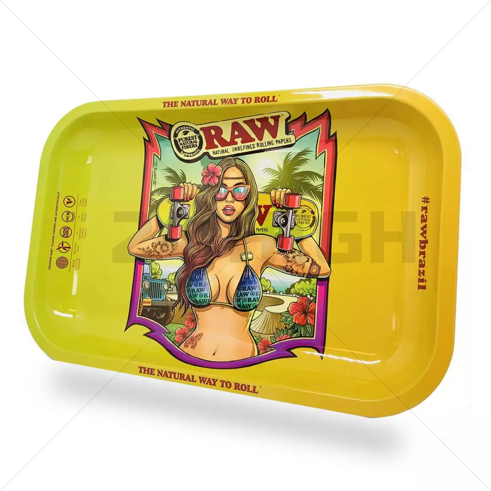 RAW Brazil 2 Girl Bikini Metall Rolling Tablett