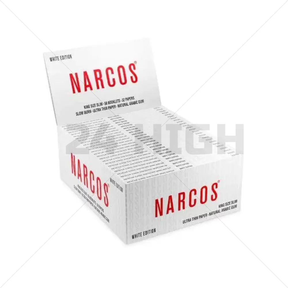 Narcos - Rolling Paper Ks Slim White Edition - Display 50pcs